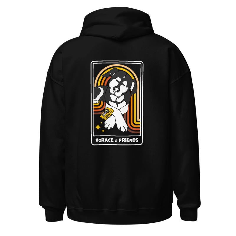 Hoodie // Tarot Dog // Unisex Black