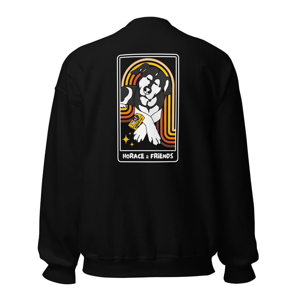 Crewneck // Tarot Dog // Unisex Black