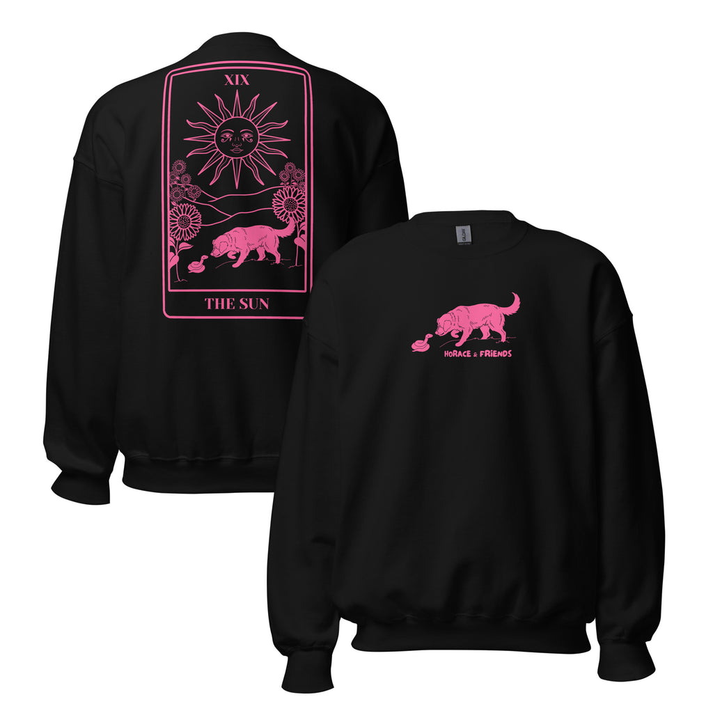 Crewneck // The Sun // Unisex // Black & Pink