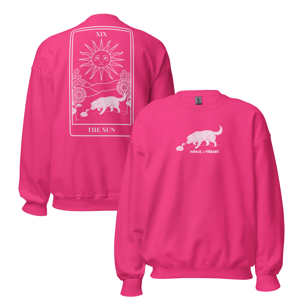 Crewneck // The Sun // Unisex // Hot Pink