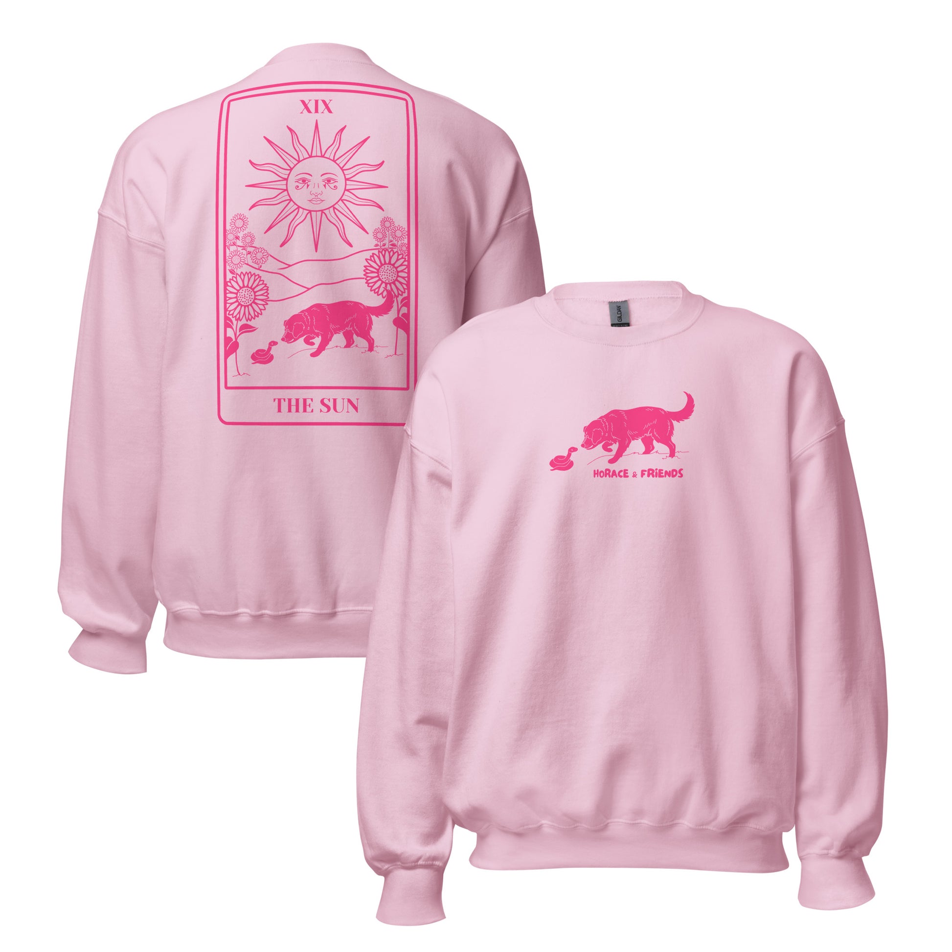 Crewneck // The Sun // Unisex // Light Pink