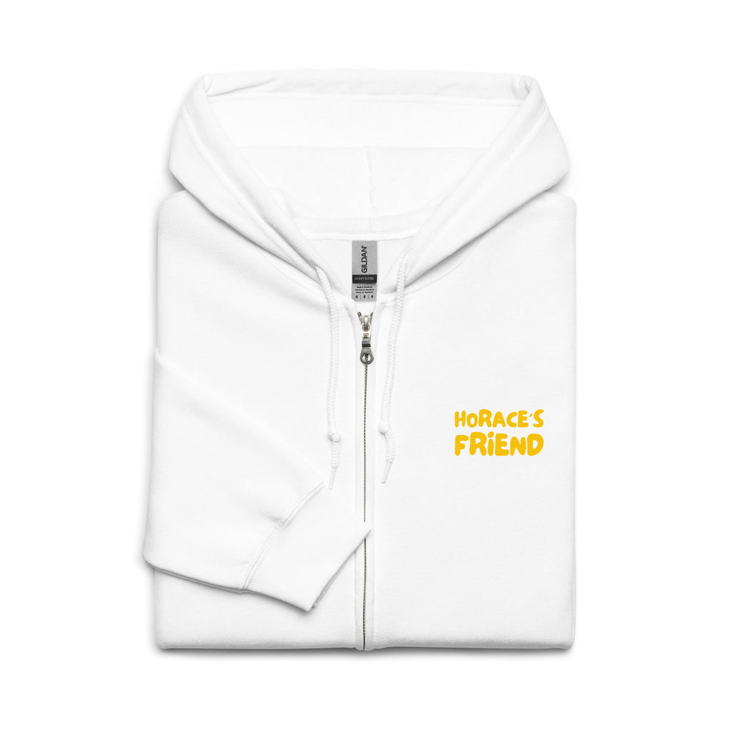 Hoodie with Zipper // Tarot Dog // Unisex White